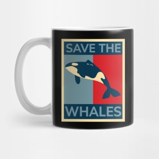 Save the Whales T-shirt - Vintage Retro Poster Gift Mug